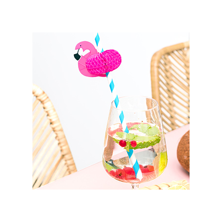 Pailles en papier - Flamants roses