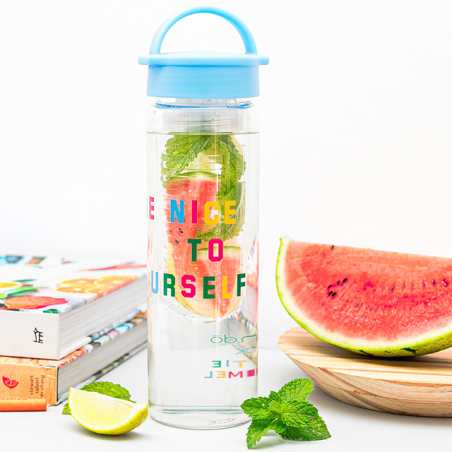 Water bottle with infuser - Be nice to yourself