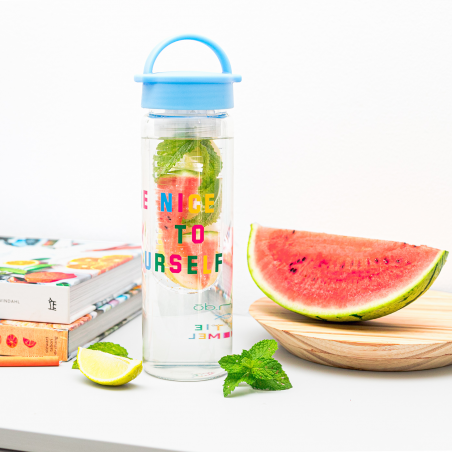 Water bottle with infuser - Be nice to yourself