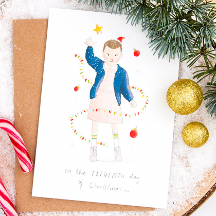 Carte de Noël - Eleventh day of Christmas