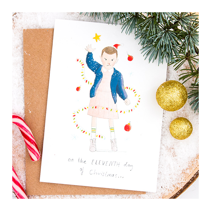 Carte de Noël - Eleventh day of Christmas
