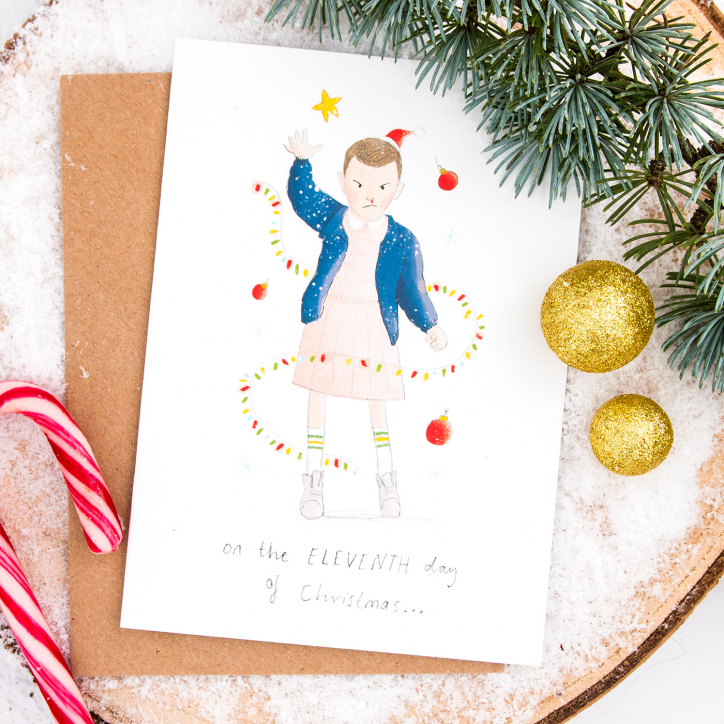 Carte de Noël - Eleventh day of Christmas