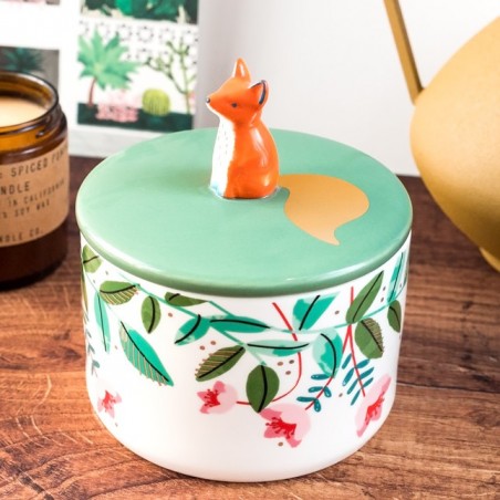Boîte en porcelaine - Jardin secret (renard)