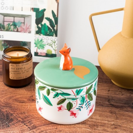 Boîte en porcelaine - Jardin secret (renard)