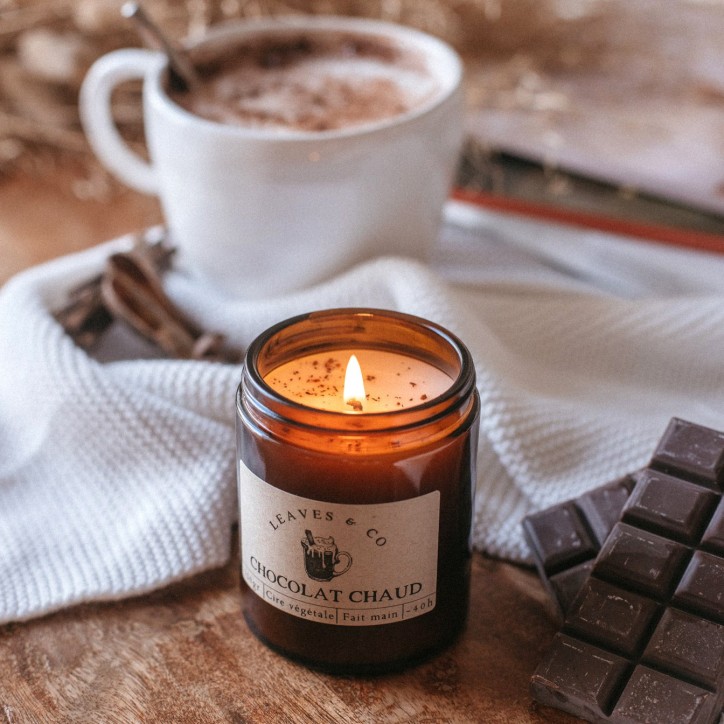 Bougie Leaves & Co - Chocolat chaud