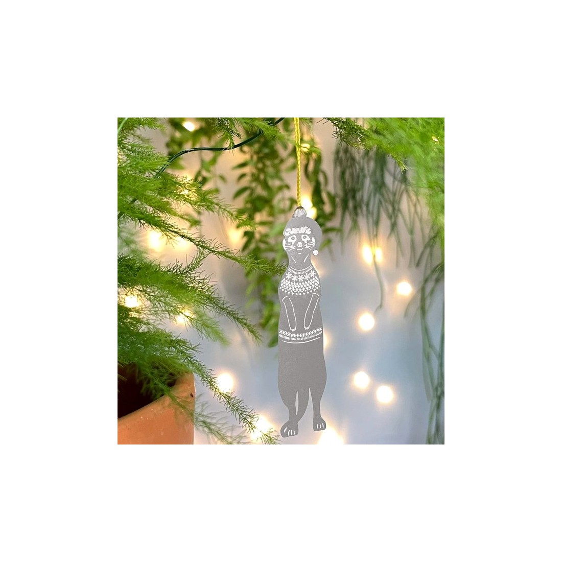Déco de Noël pour plantes - Plant animals (suricate)