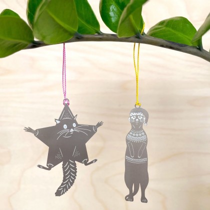 Déco de Noël pour plantes - Plant animals (suricate)