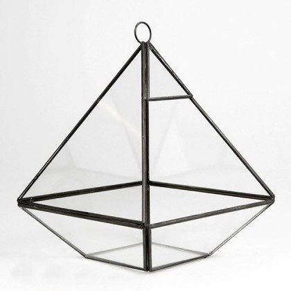 Black pyramid terrarium