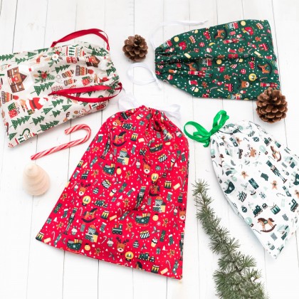 Pochette cadeau en coton réutilisable