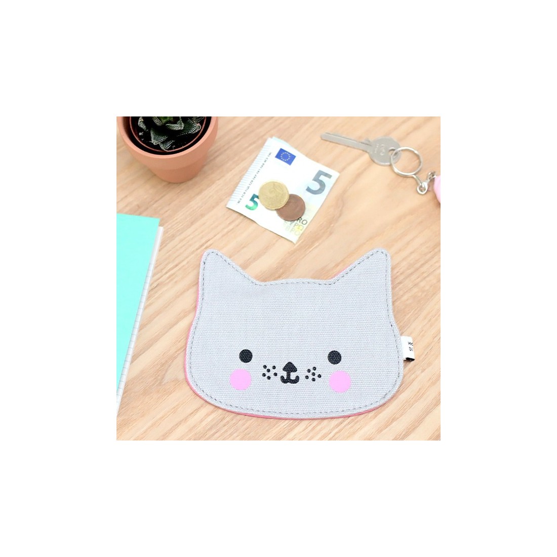 Porte-monnaie - Petit chaton gris