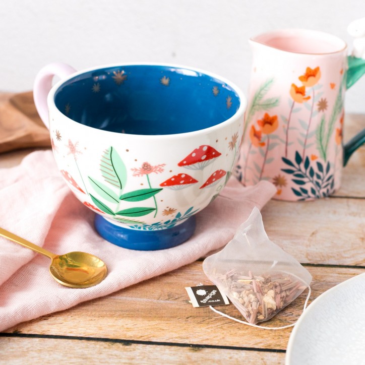 Tasse en porcelaine - Jardin secret (hibou)