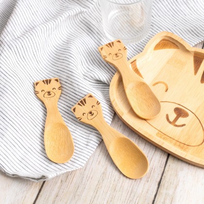 Cuillères en bambou - Tiger cat