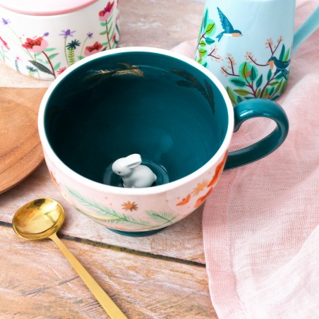 Tasse en porcelaine - Jardin secret (lapin)
