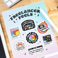 Sticker sheet - Freelancer feels