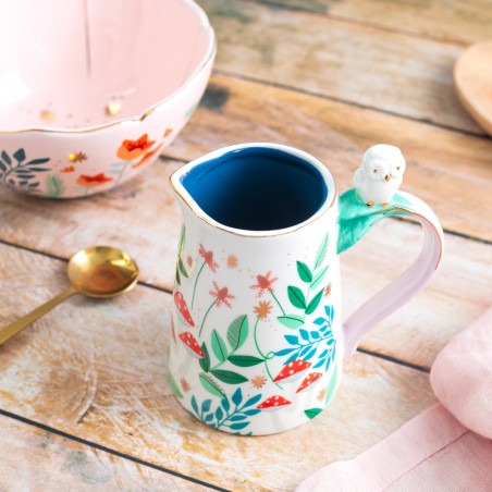 Porcelain jug - Secret garden (owl)