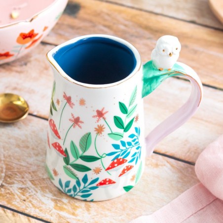 Pichet en porcelaine - Jardin secret (hibou)