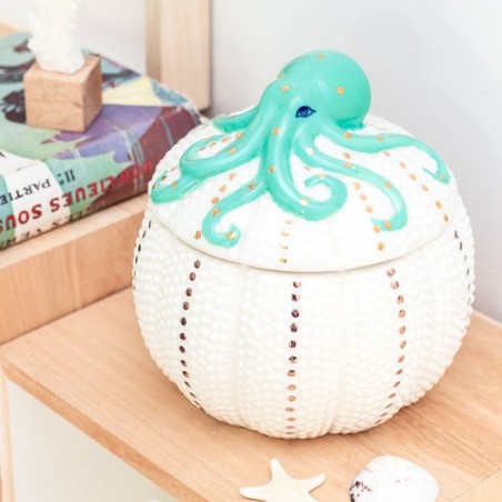 Boîte en porcelaine - Coral octopus