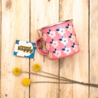 Mug en émail - Retro flowers