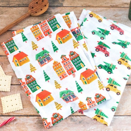 Dishtowel set - Candy cane lane
