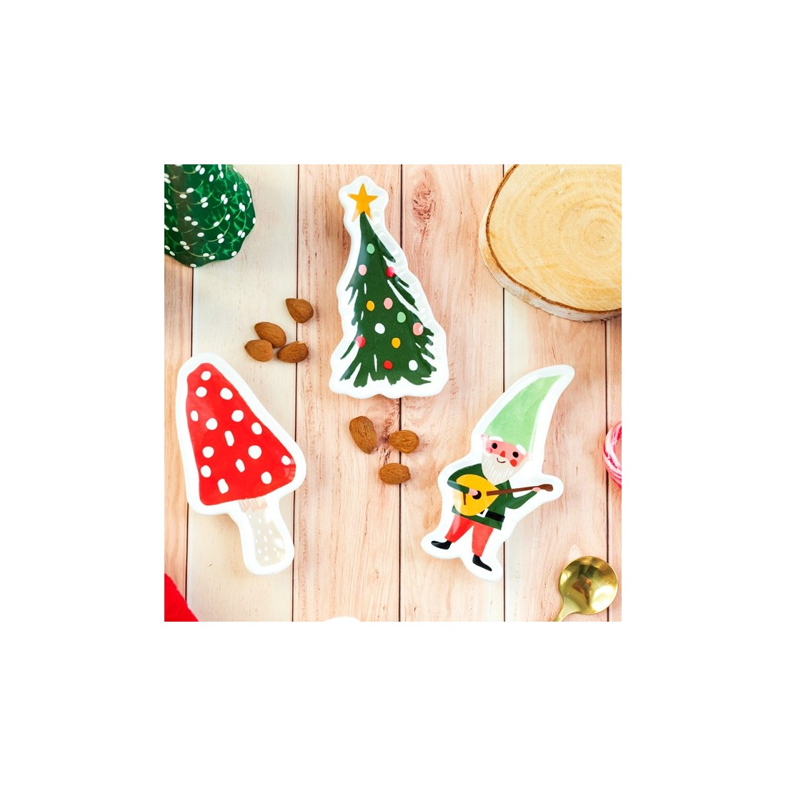 Set de 3 coupelles - Gnome for the holidays Set de 3 coupelles - Gnome for the holidays