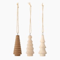 Set de déco à suspendre - Sapins en bois