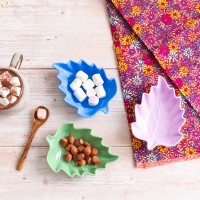 Set de 3 coupelles en mélamine - Feuilles