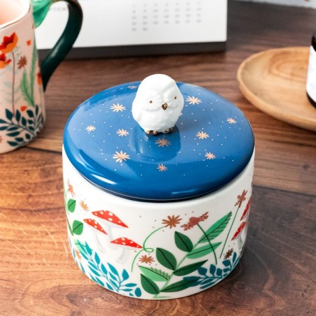 Boîte en porcelaine - Jardin secret (hibou)