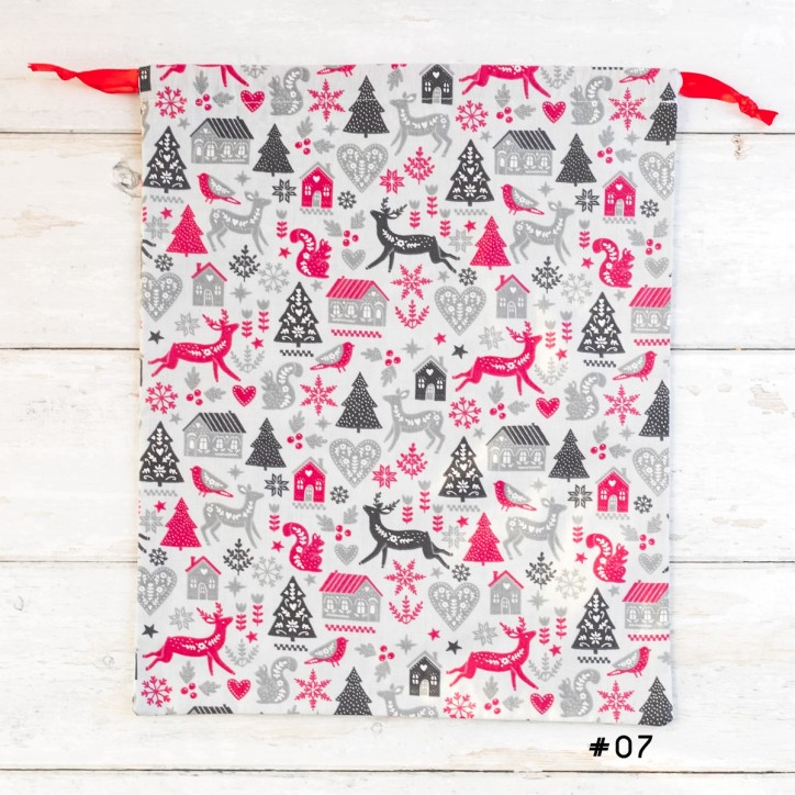 Pochette cadeau en coton réutilisable