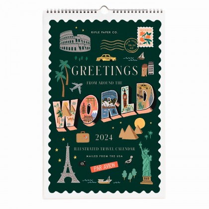 Calendrier Rifle Paper - Greetings from around the world 2024
