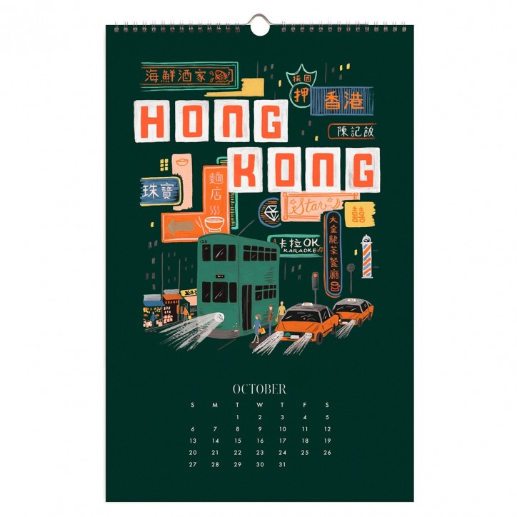 Calendrier Rifle Paper - Greetings from around the world 2024