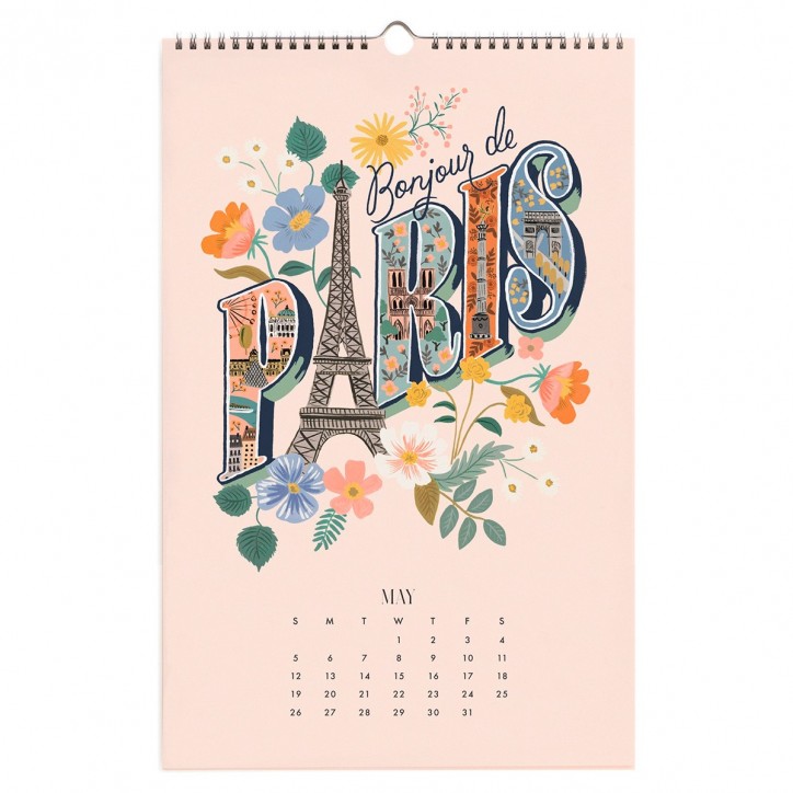 Calendrier Rifle Paper - Greetings from around the world 2024