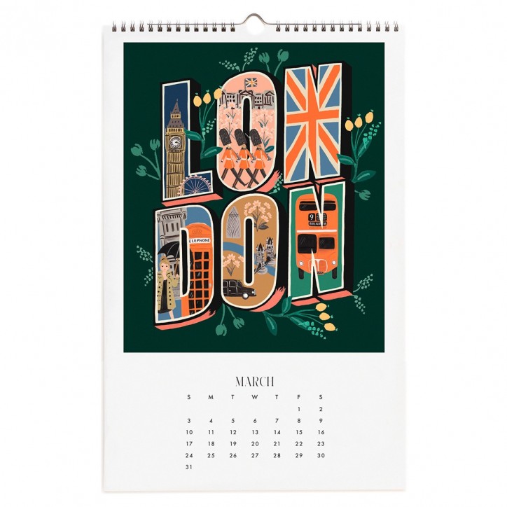 Calendrier Rifle Paper - Greetings from around the world 2024
