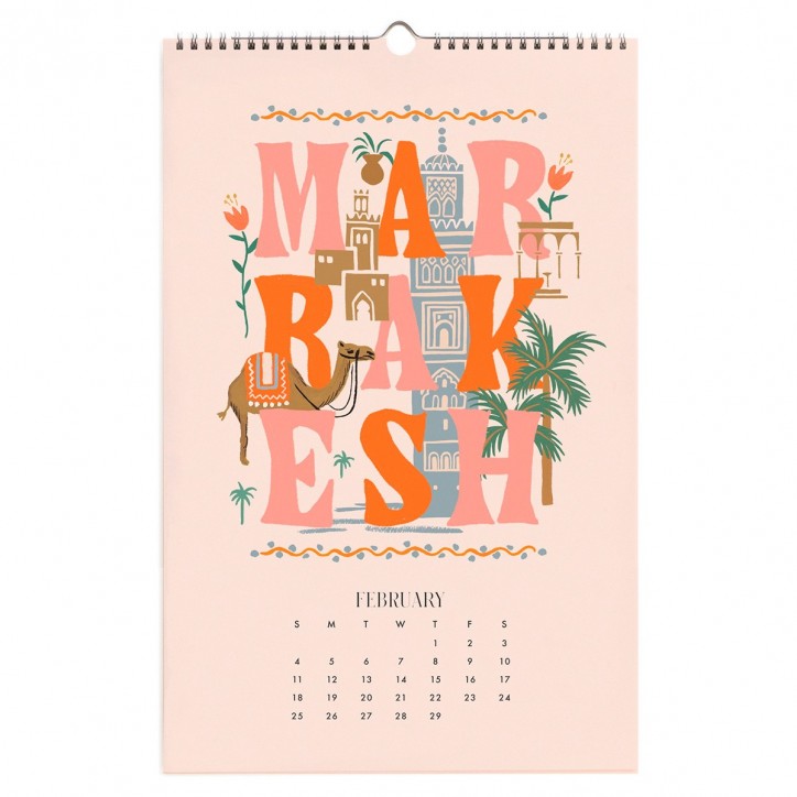 Calendrier Rifle Paper - Greetings from around the world 2024