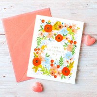 Carte Rifle Paper - Happy Valentine's day (Bouquet)