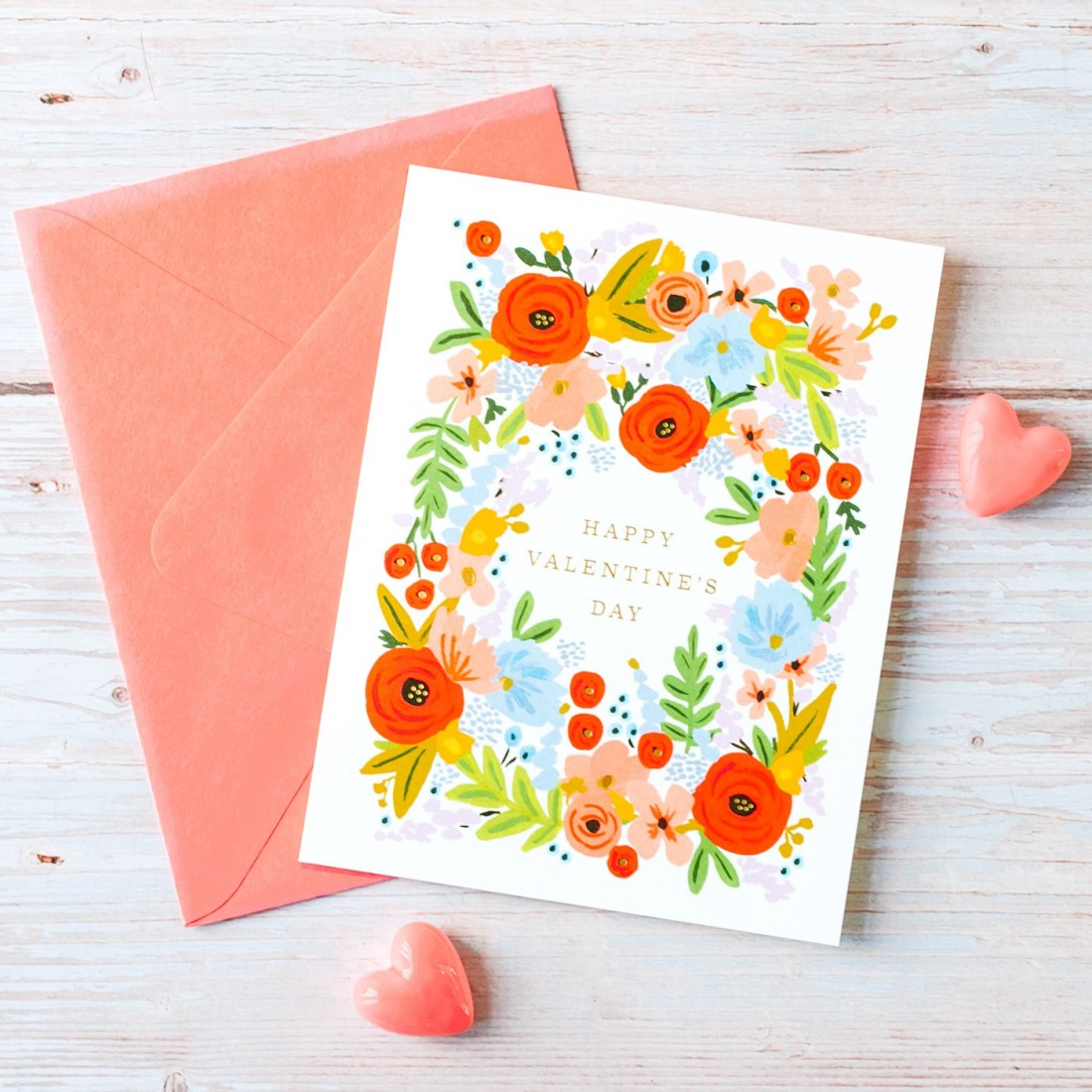 Carte Rifle Paper - Happy Valentine's day (Bouquet)