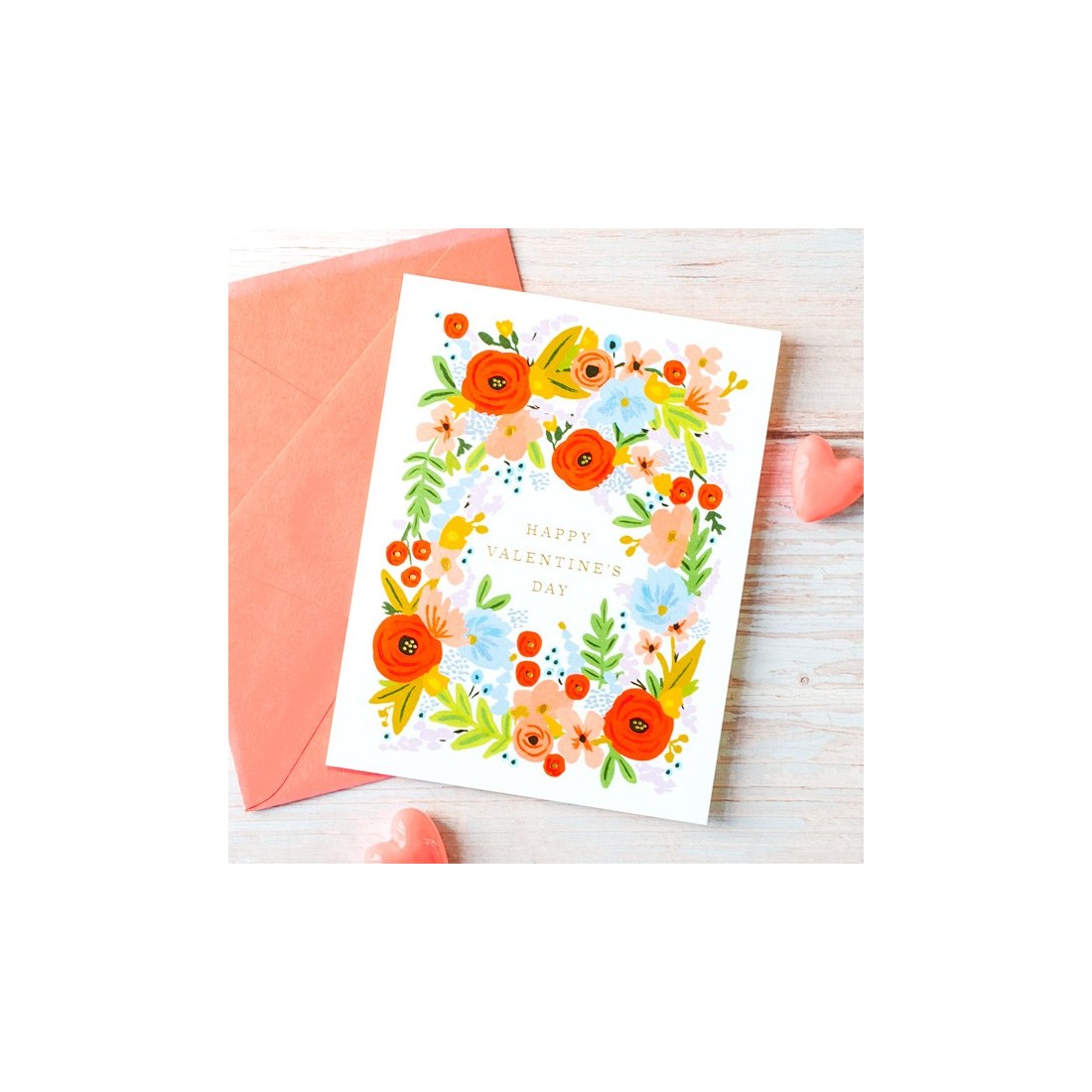 Carte Rifle Paper - Happy Valentine's day (Bouquet)