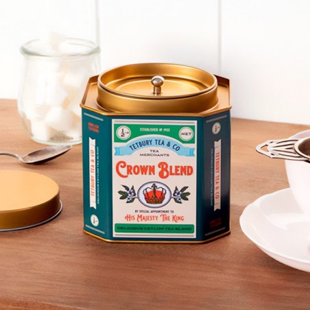 Metal tea caddy - Crown blend