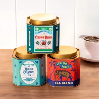 Metal tea caddy - Crown blend