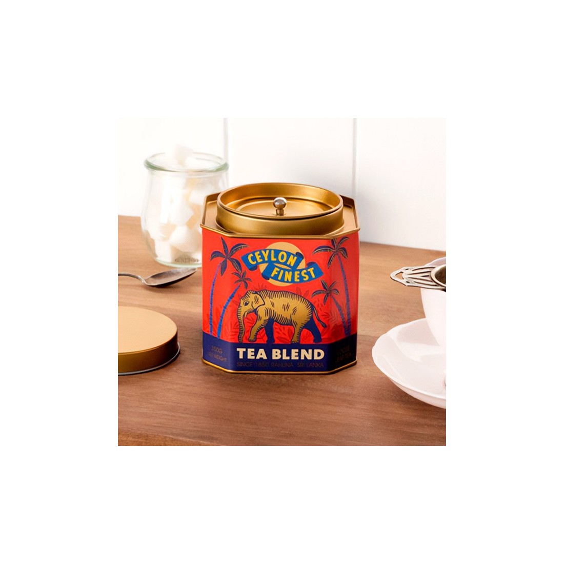 Metal tea caddy - Ceylon finest