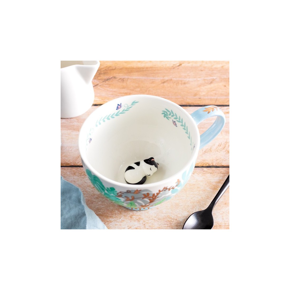 Tasse en porcelaine - Chat endormi