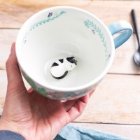 Tasse en porcelaine - Chat endormi