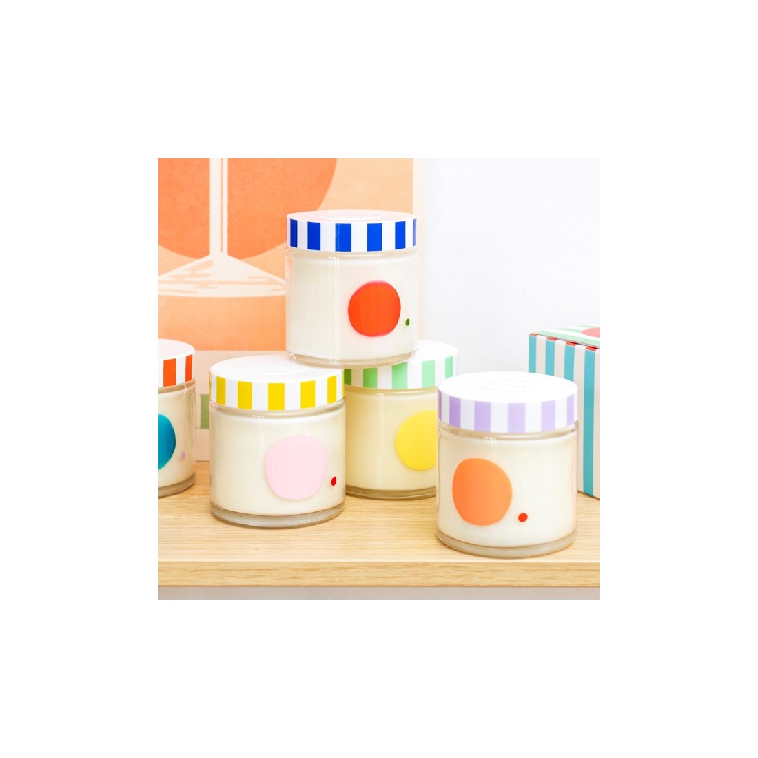 Bougie parfumée - Pêche + mangue