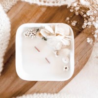 Bougie et fleurs séchées - Hygge