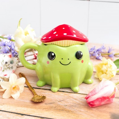 Mug avec couvercle - Fergus la grenouille