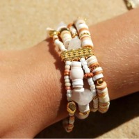 Heishi beads and charms for DIY jewelry