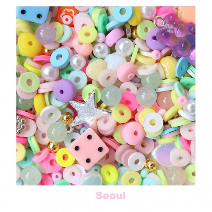 Heishi beads and charms for DIY jewelry