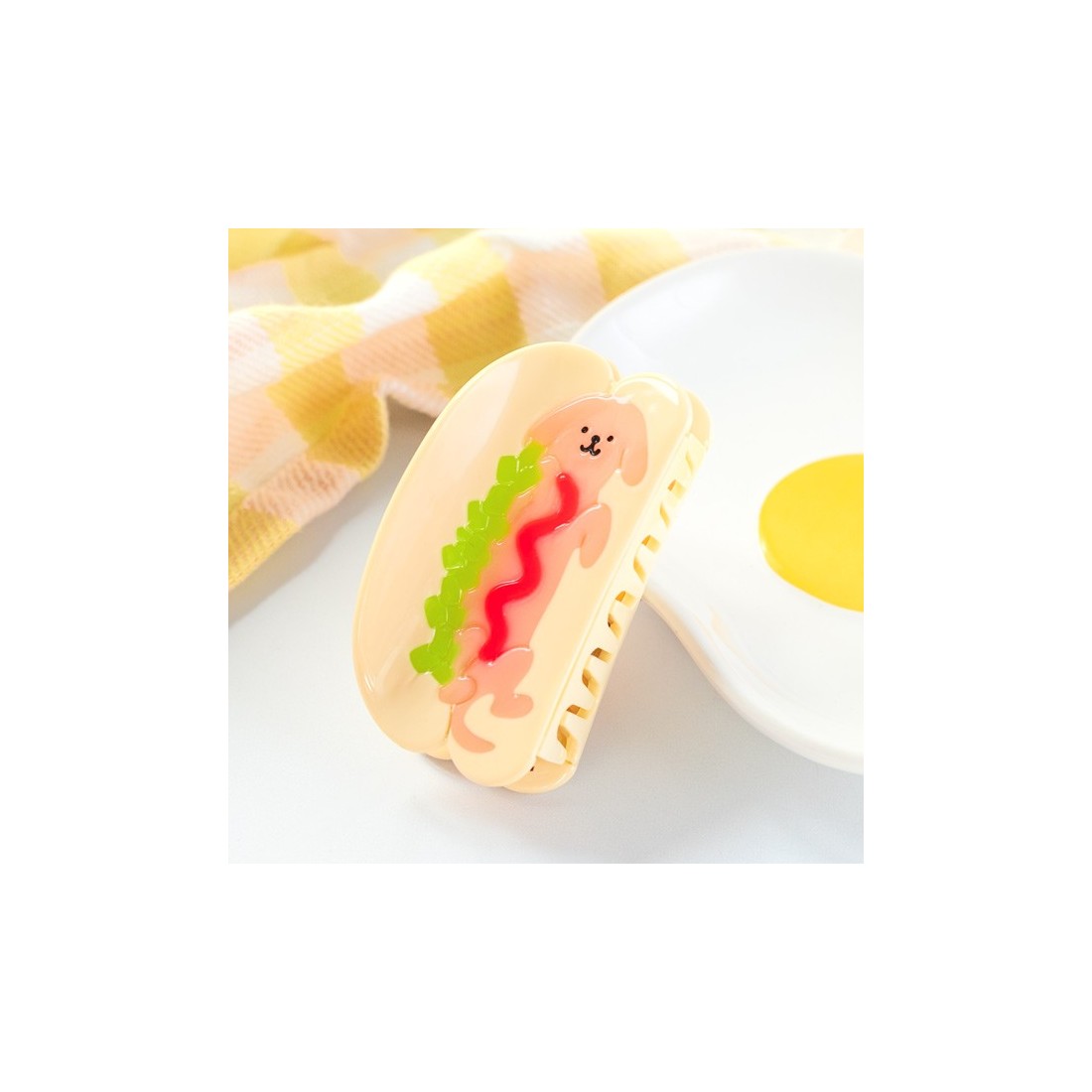 Grand pince à cheveux - Hot doggy dog