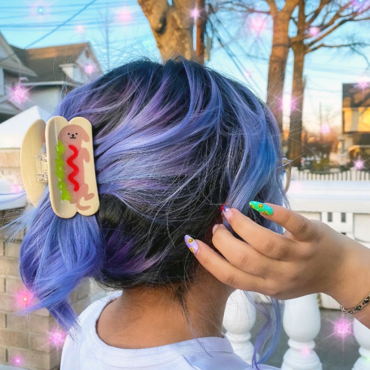 Grand pince à cheveux - Hot doggy dog