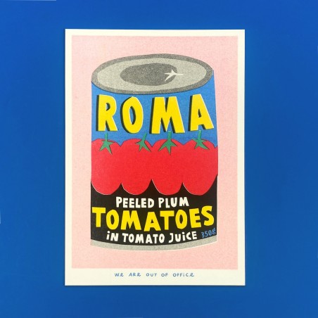Affiche risographie - Roma plum tomatoes