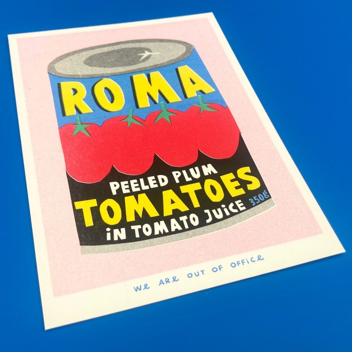 Small riso print - Roma plum tomatoes